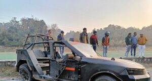 राजाजी…ट्रायल के दौरान हादसा। वाहन निर्माता कंपनी द्वारा तय स्पीड मानक पर सवाल, जंगल मे चलने वाले वाहन की स्पीड पर उठ रहे सवाल ?