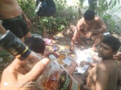 राजाजी के प्रतिबंधित छेत्र में शराबियों का आतंक, हुड़दंग मचा रहे शराबियों ने वन कर्मी से की अभद्रता