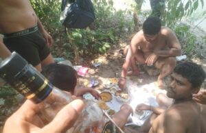 राजाजी के प्रतिबंधित छेत्र में शराबियों का आतंक, हुड़दंग मचा रहे शराबियों ने वन कर्मी से की अभद्रता