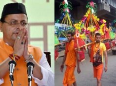 कांवड़ियों पर कल बरसाए जाएंगे हेलीकॉप्टर से फूल, सीएम धामी खुद करेंगे चरण वंदन