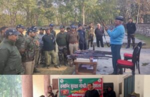 फायर सीजन से पूर्व असलहो का प्रशिक्षण, स्टाफ के साथ ड्रिल का आयोजन